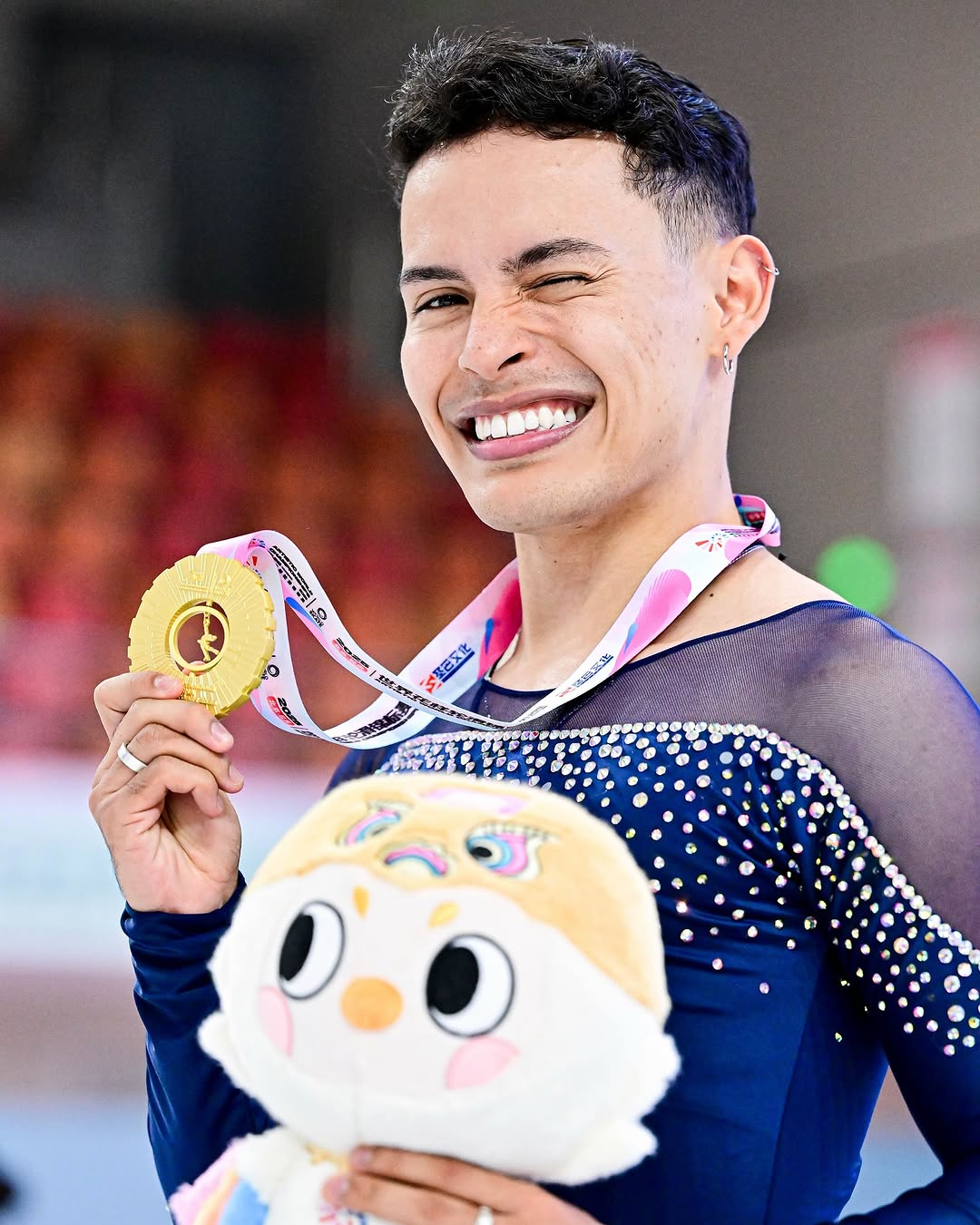 Brayan CarreÃ±o con la medalla de oro
